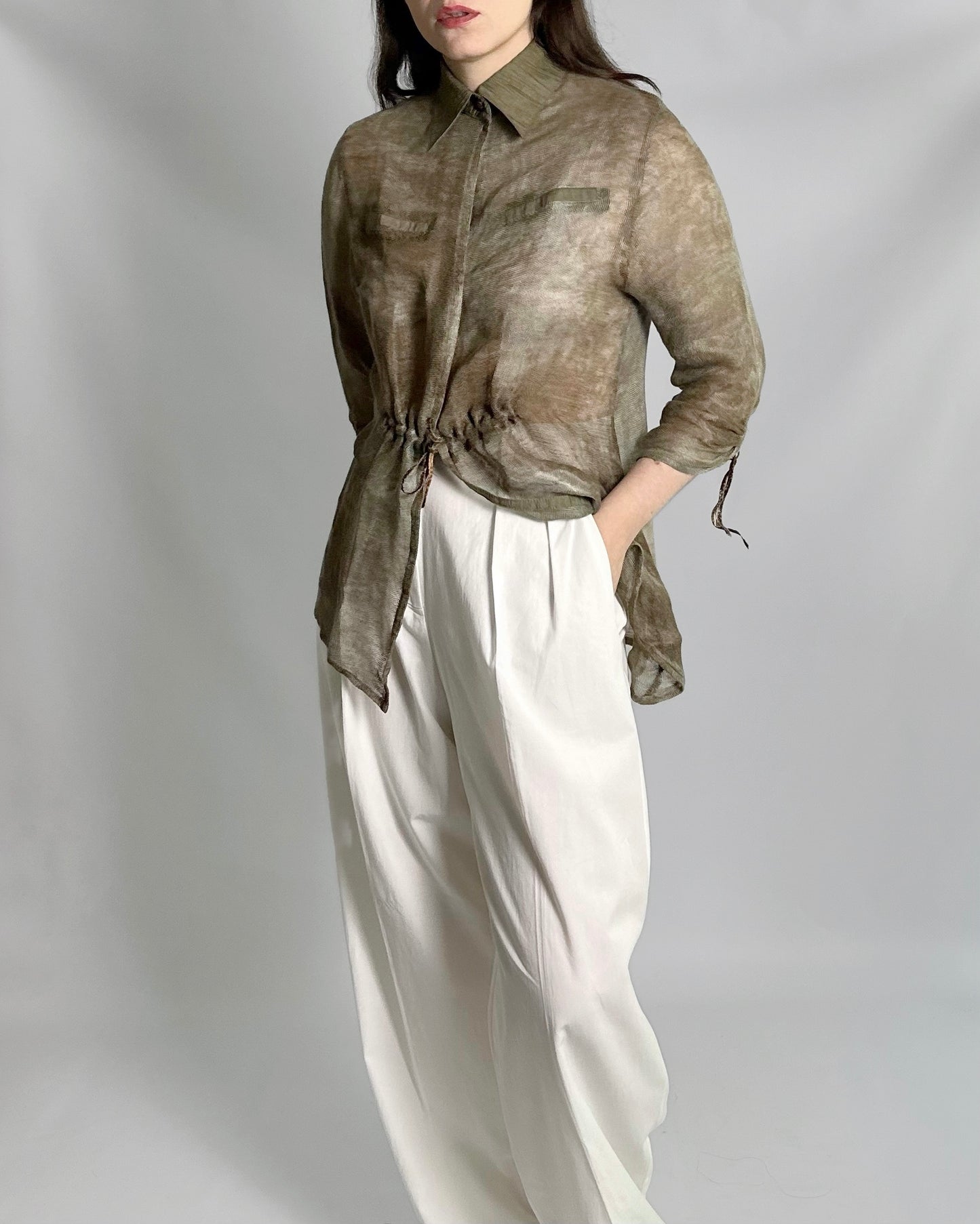 90s Sheer Camouflage Shirt