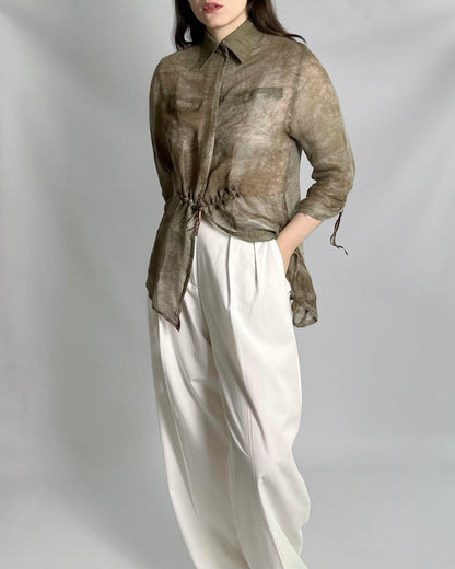 90s Sheer Camouflage Shirt