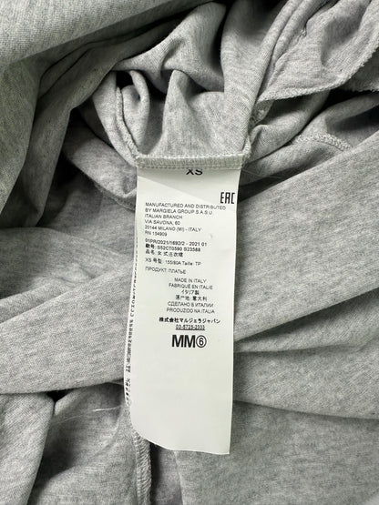 MM6 Maison Margiela Mélange Grey Cotton-Jersey Midi Dress