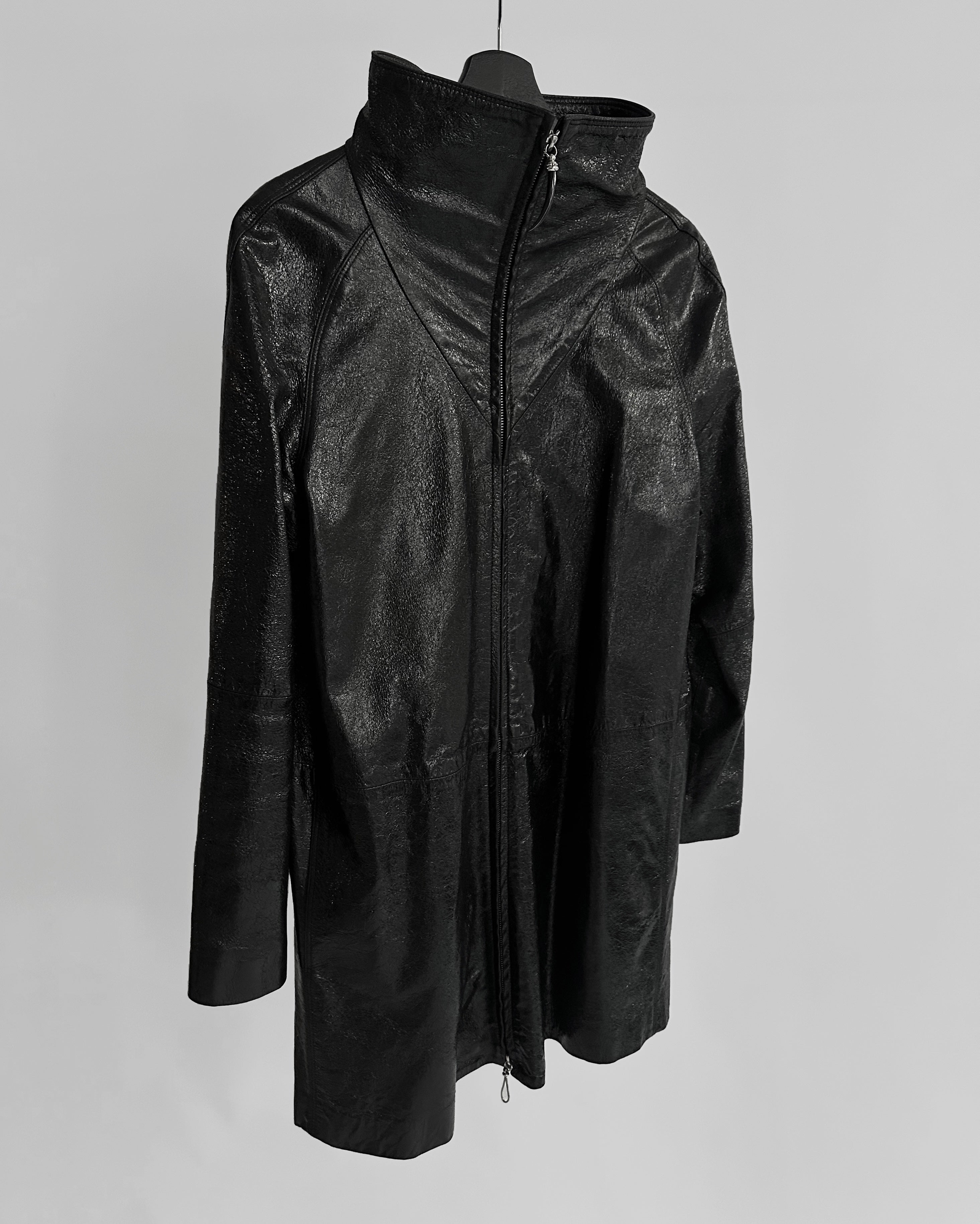 80s Gianfranco Ferré Black Patent Leather Coat – Alba Vintage Studio