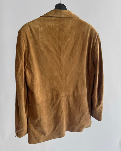 2000s Camel Goatskin Suede Blazer