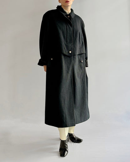 80s Green Wool-Alpaca Loden Coat