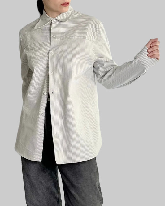 MANS FW19 Striped Asymmetric Shirt
