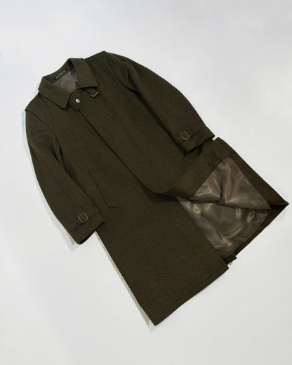 80s Steinbock Green Loden Wool Coat