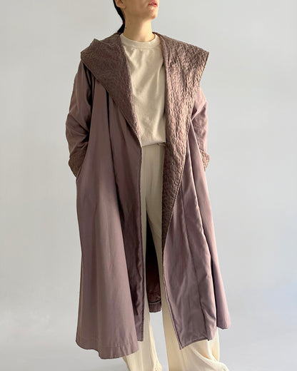 90s Mauve Hooded Coat