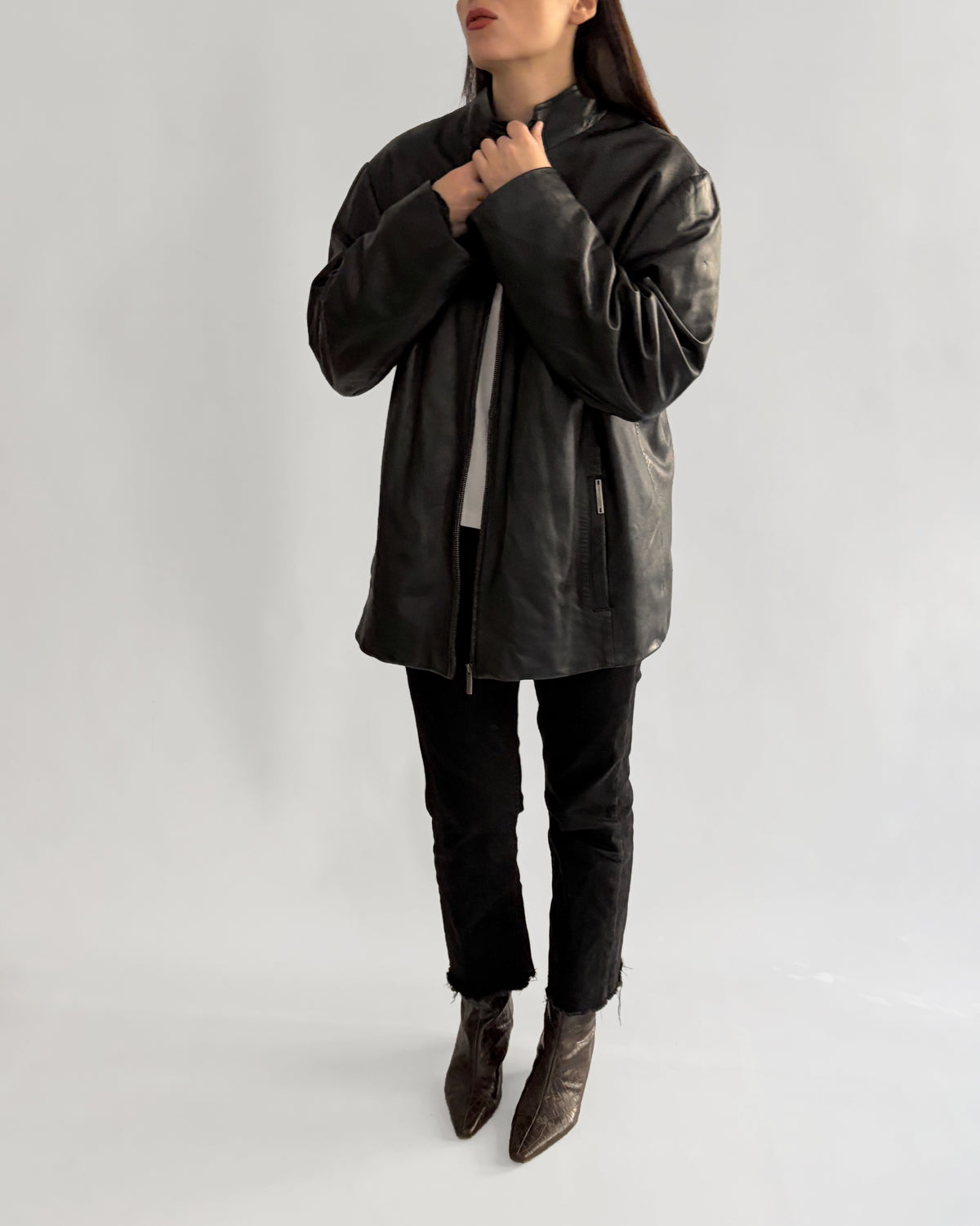 Vintage Pierre Cardin Black Leather Jacket