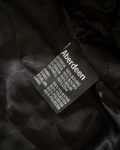 Vintage Aberdeen Leather Black Cowhide Motorcycle Jacket