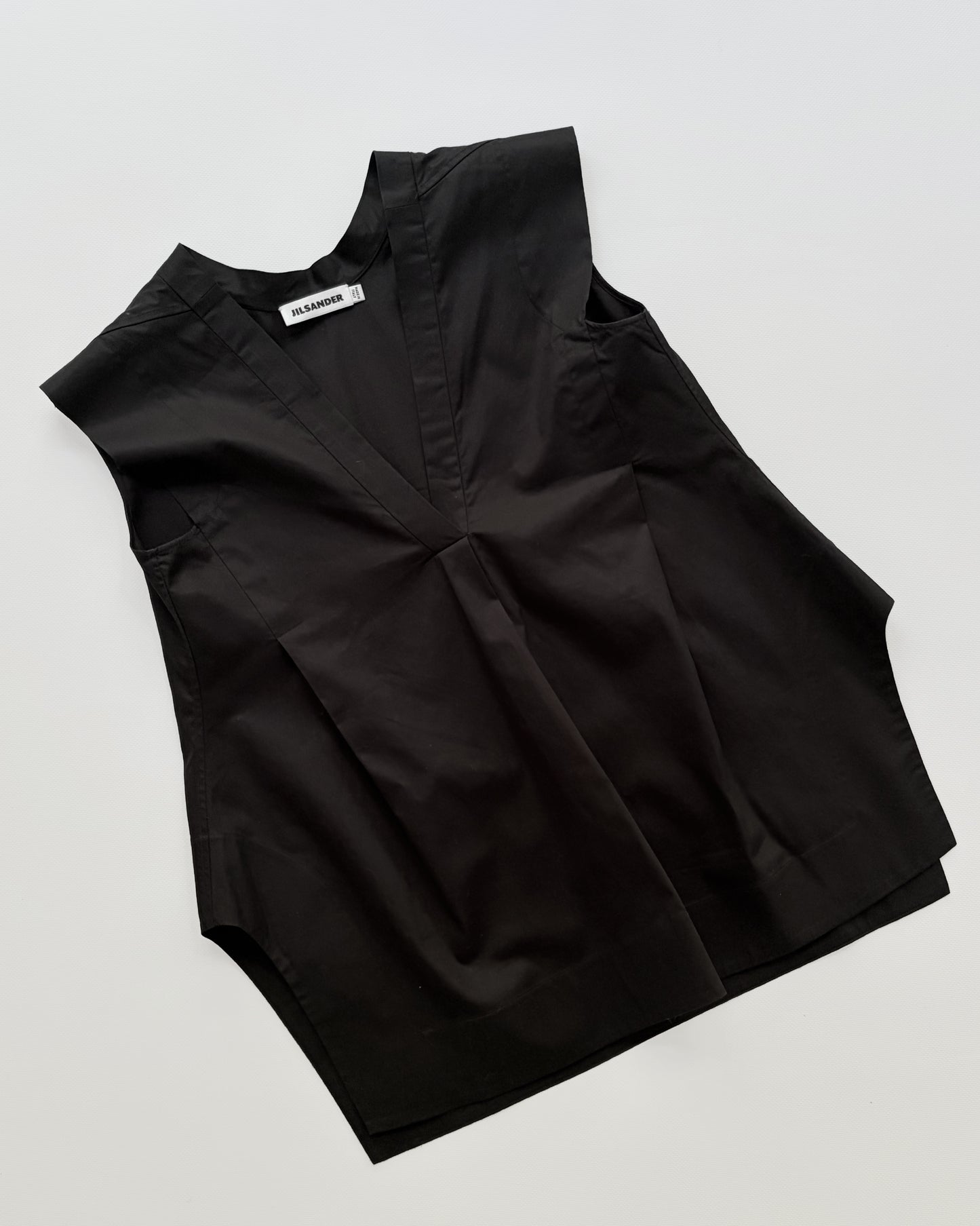 Jil Sander SS2013 Sculptural Black Cotton Top – Runway Piece