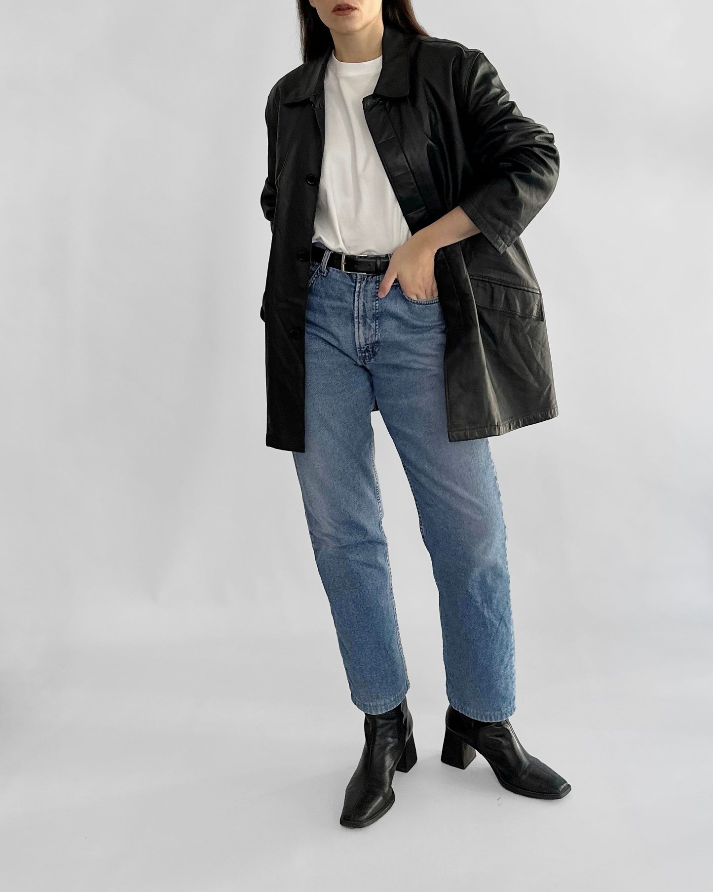 Vintage 2000s Black Leather Jacket