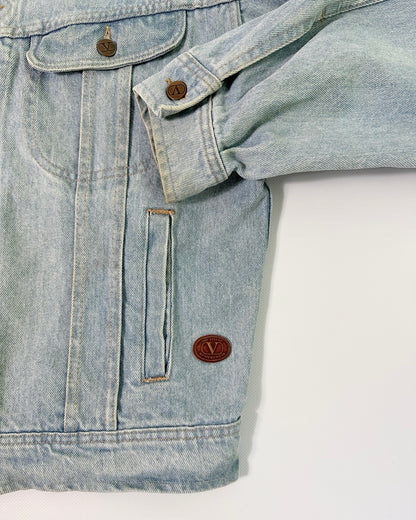 90s Valentino Garavani Denim Jacket - Light Blue Wash