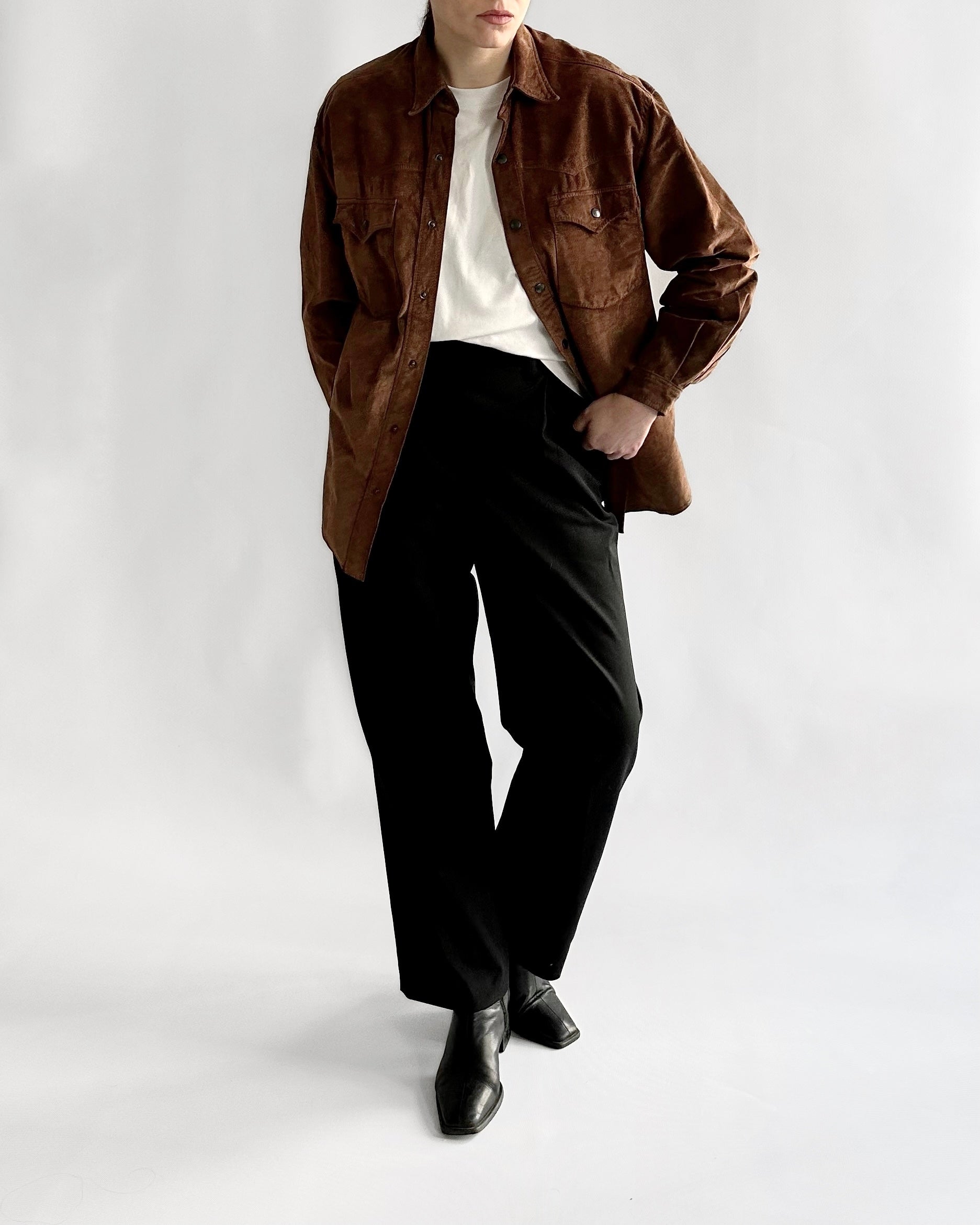 70s Brown Suede Western Shirt Jacket – Alba Vintage Studio