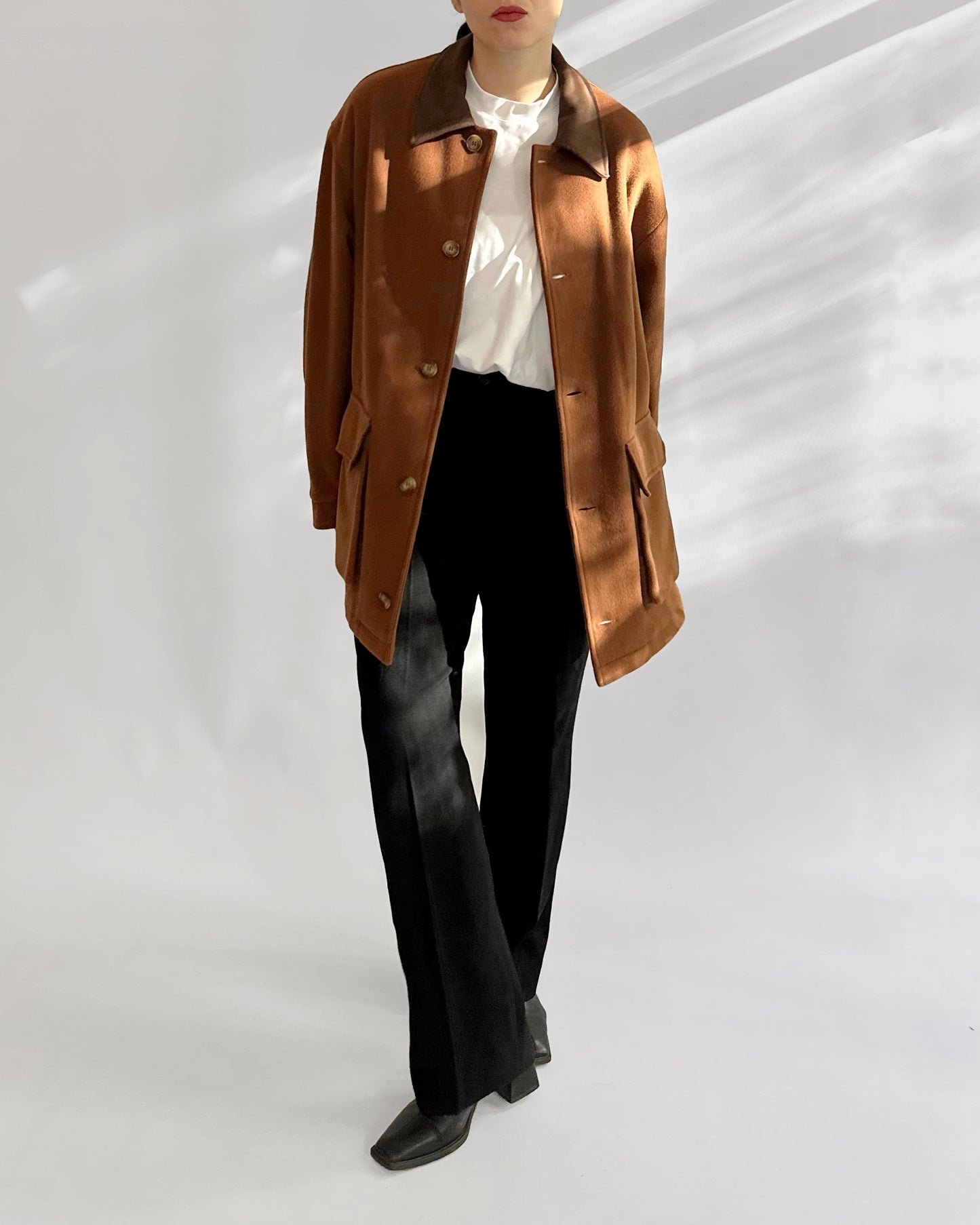 80s Brown Wool Field Jacket