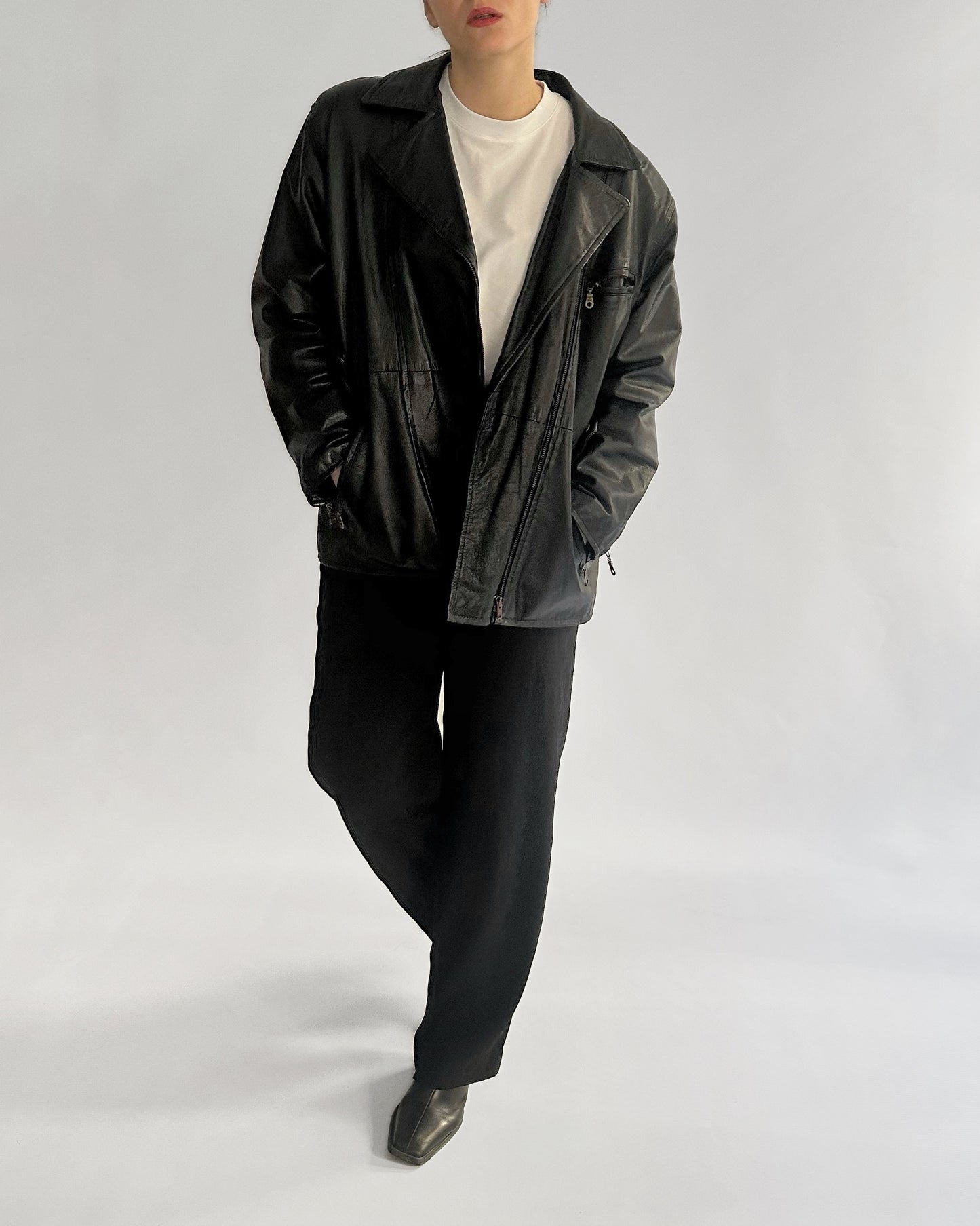 80s Black Leather Jacket