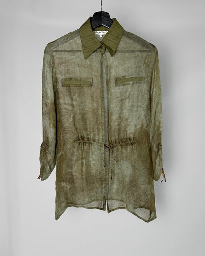 90s Sheer Camouflage Shirt