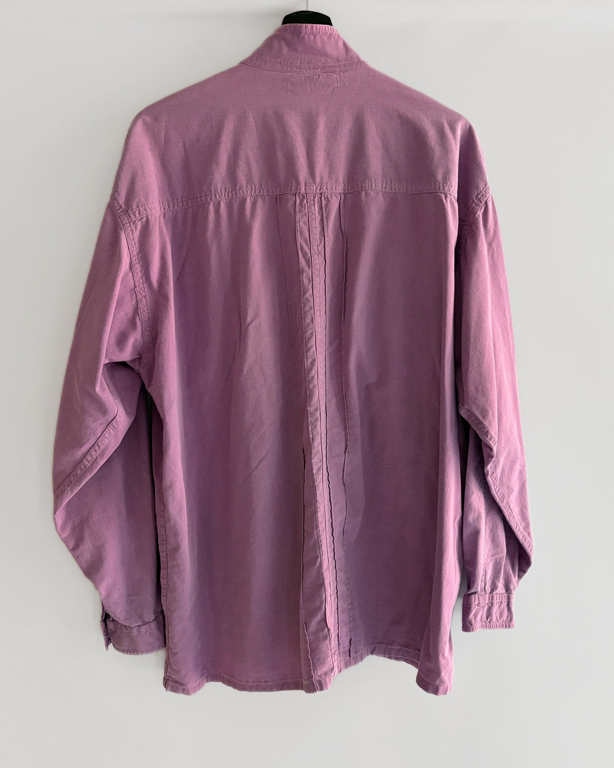 Vintage 1980s Dusty Mauve Cotton Utility Shirt