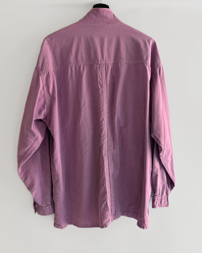 Vintage 1980s Dusty Mauve Cotton Utility Shirt