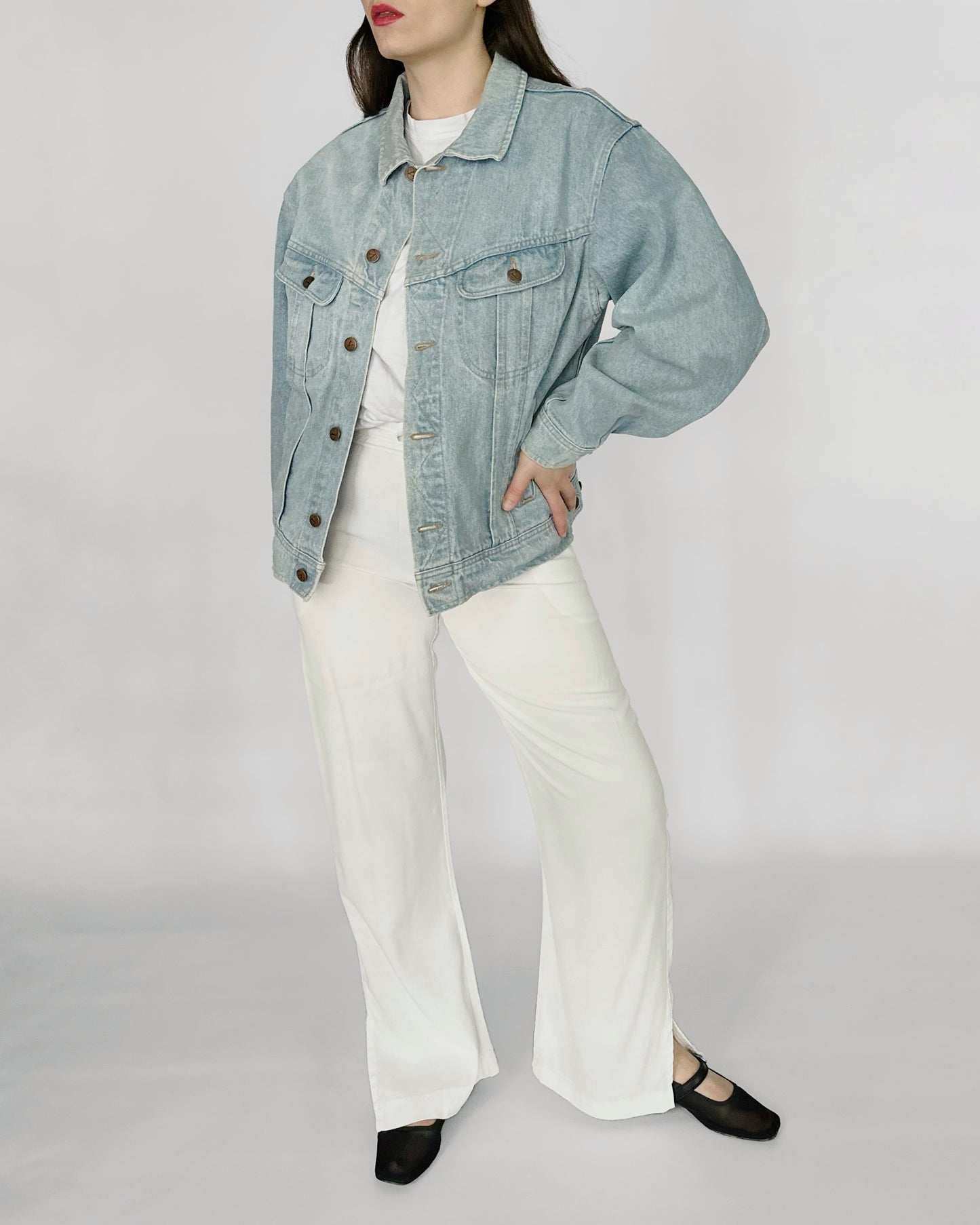 90s Valentino Garavani Denim Jacket - Light Blue Wash