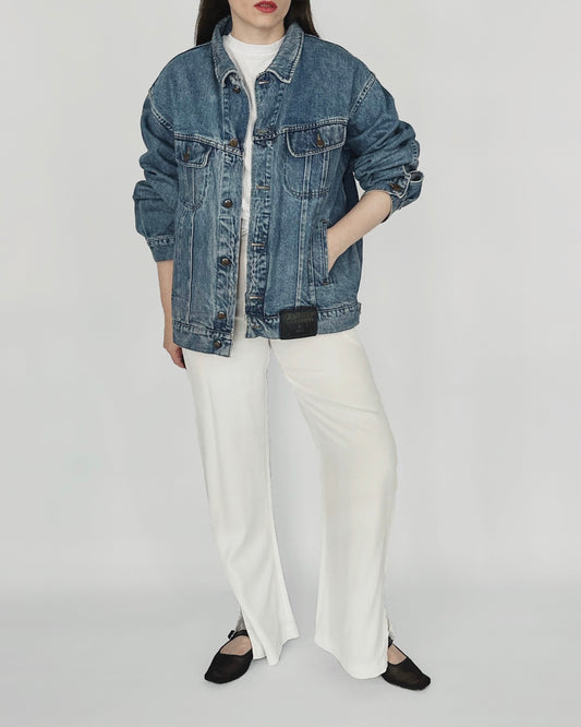 90s Valentino Garavani Denim Jacket - Faded Blue