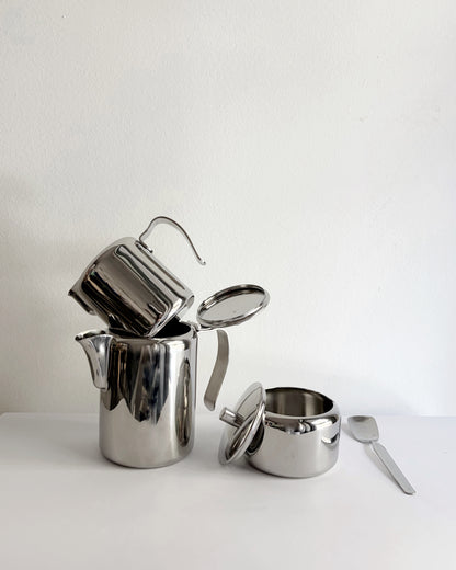 Vintage 1980s Stainless Steel Coffee Set by BRA Spain