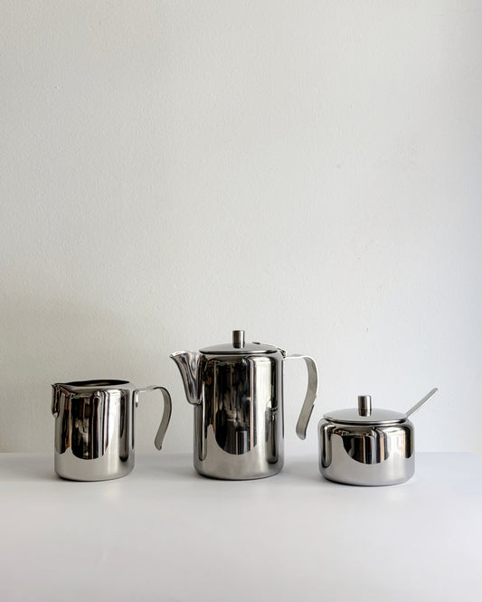 Vintage 1980s Stainless Steel Coffee Set by BRA Spain