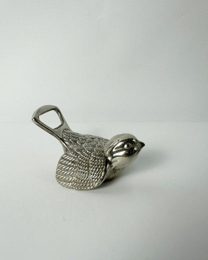 Vintage 1980s Silver-Plated Bird Bottle Opener