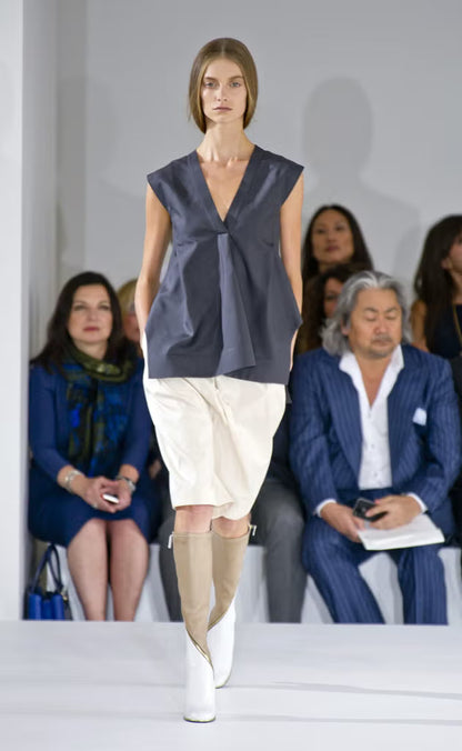 Jil Sander SS2013 Sculptural Black Cotton Top – Runway Piece