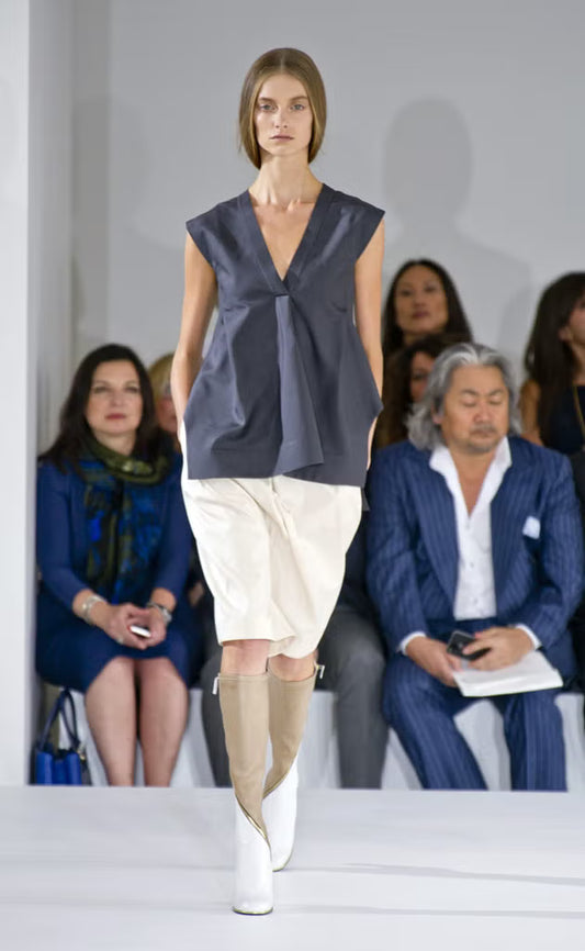 Jil Sander SS2013 Sculptural Black Cotton Top – Runway Piece