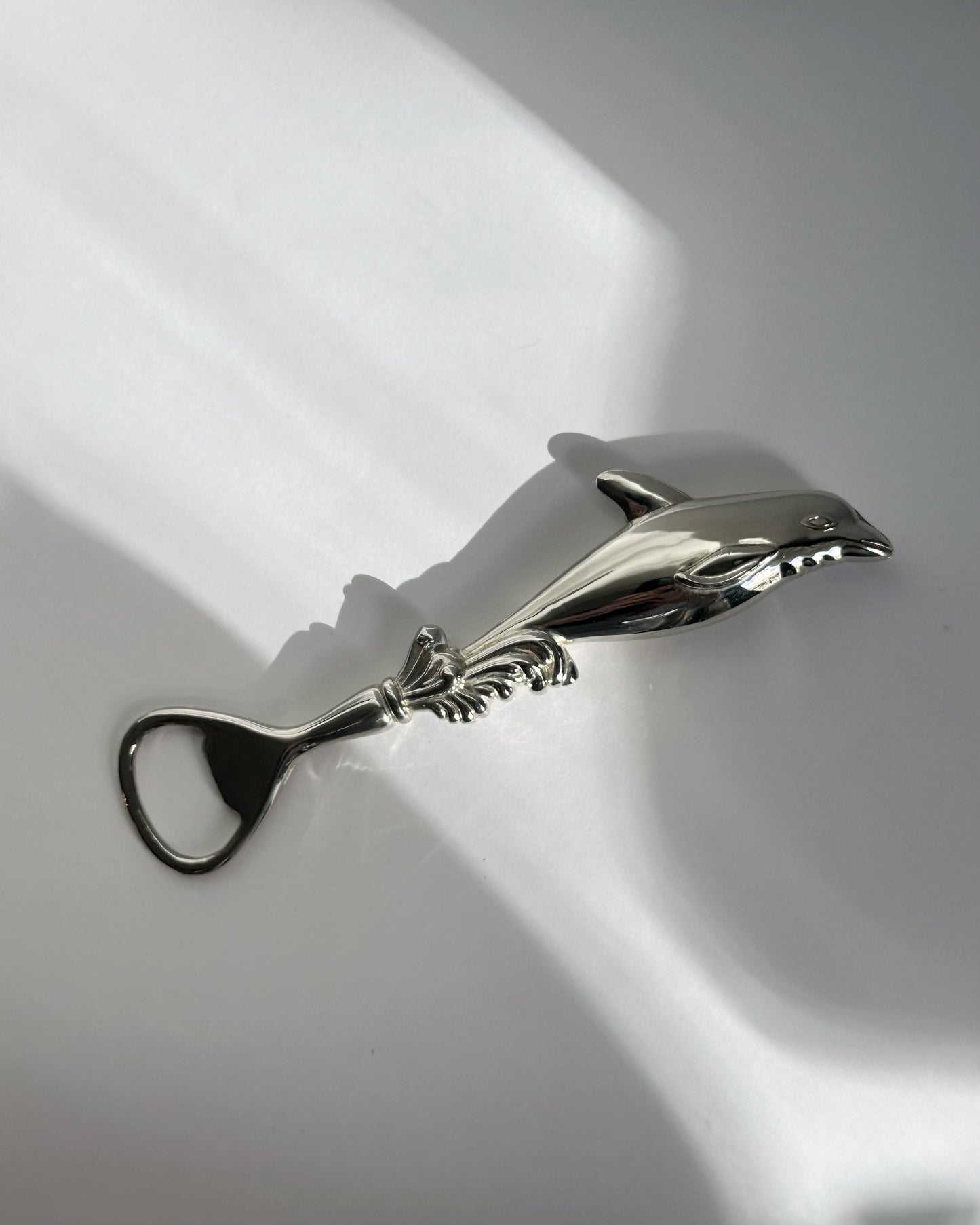 Vintage 1970s Silver Plated Dolphin Bottle Opener