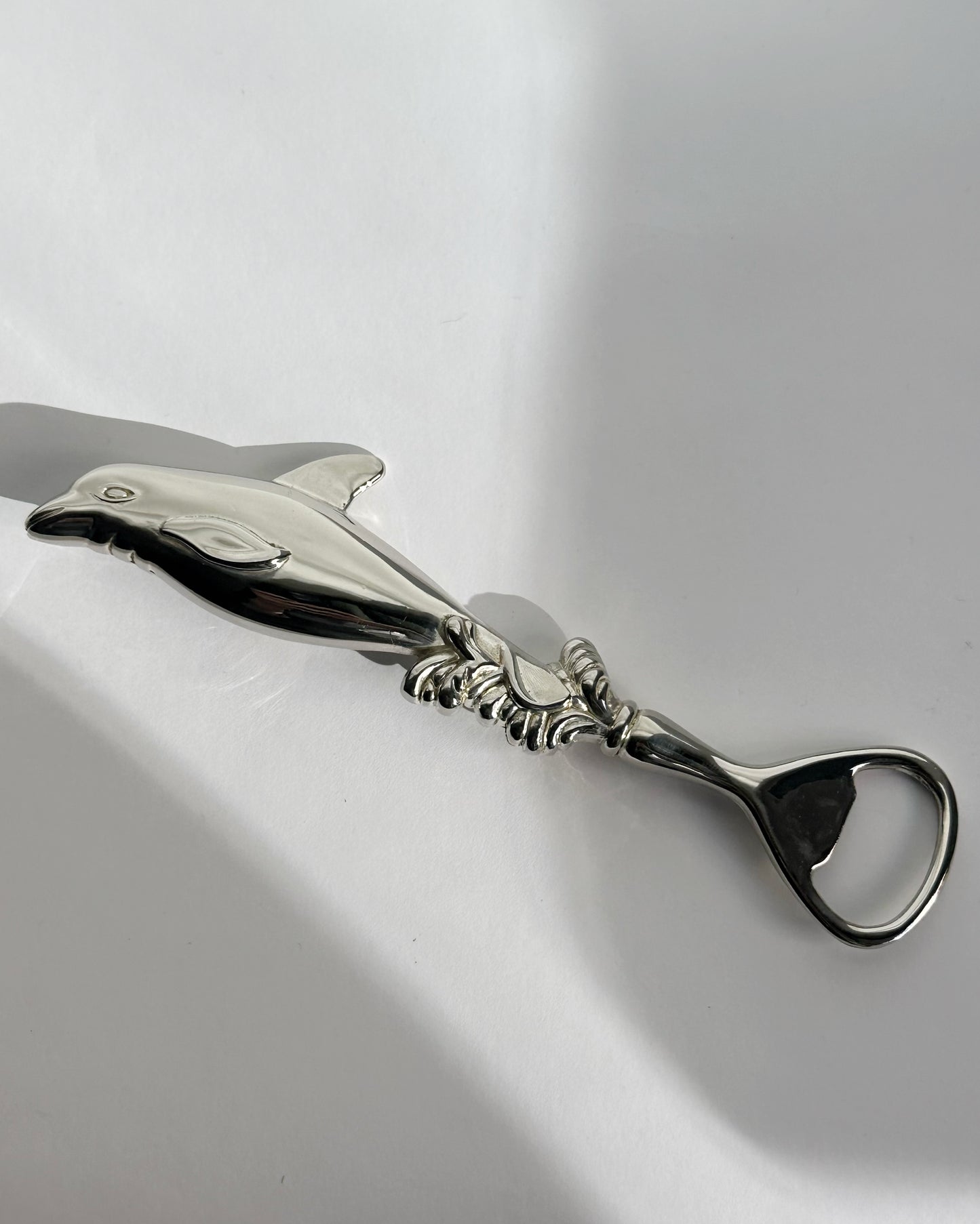 Vintage 1970s Silver Plated Dolphin Bottle Opener