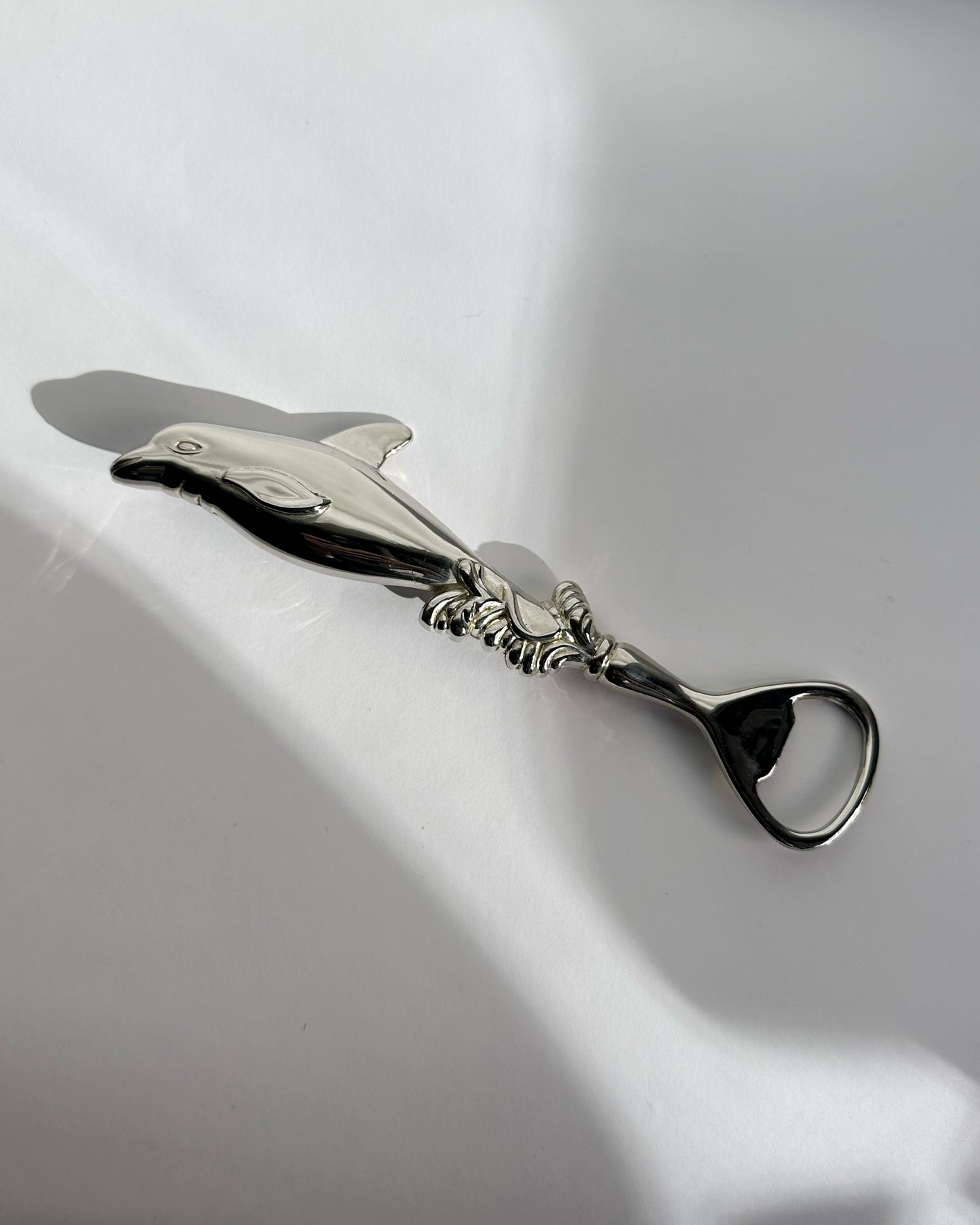 Vintage 1970s Silver Plated Dolphin Bottle Opener