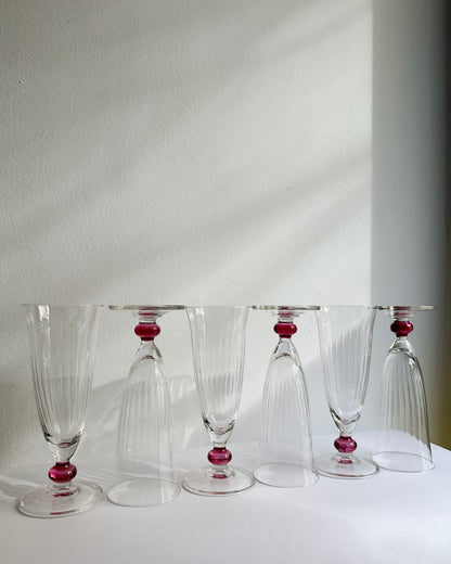 Vintage 1970s Italian Champagne Glasses – Set of 2, 4, 6