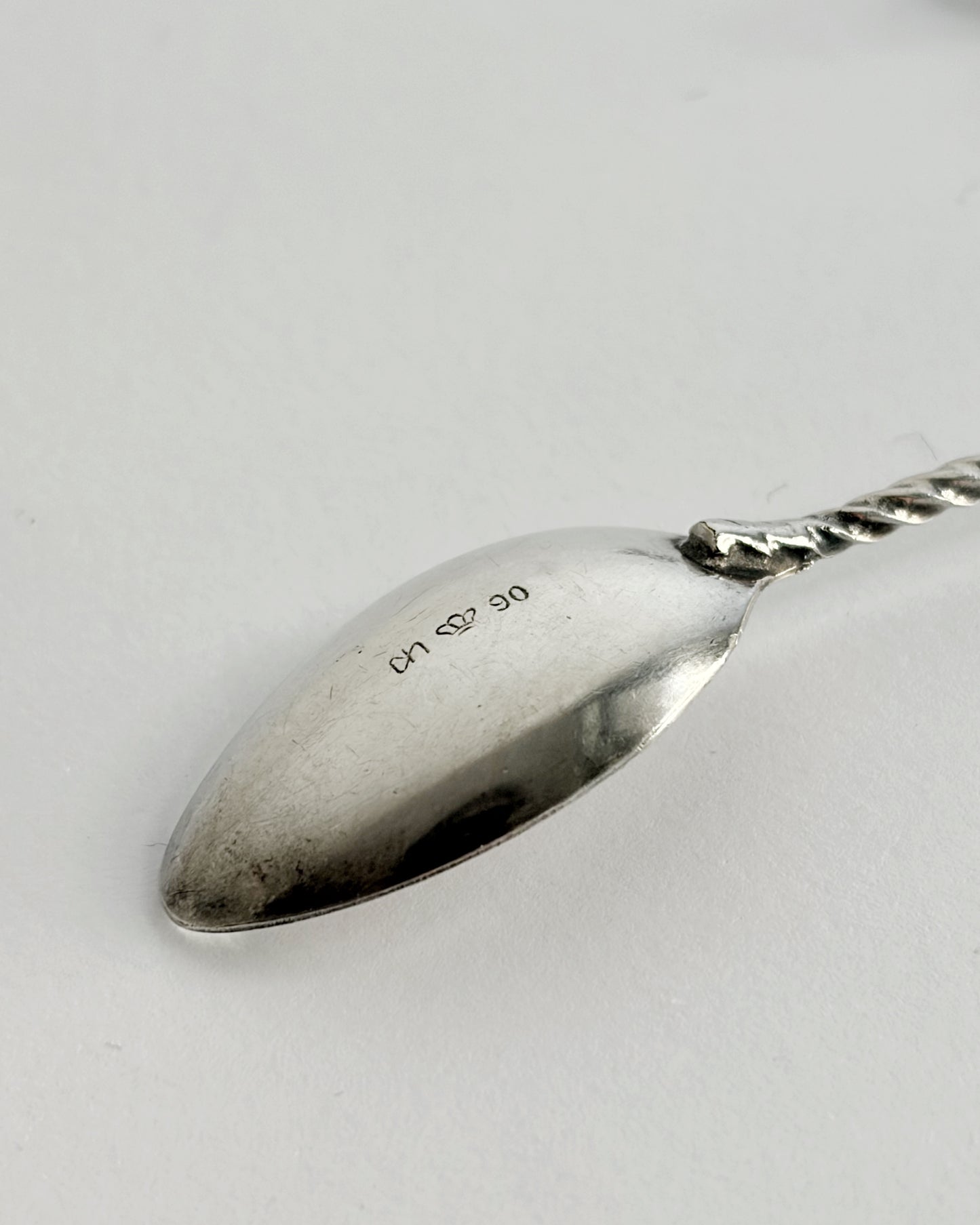 Antique Silver Plated Twisted Coffee Spoons – Set of 4 / 8