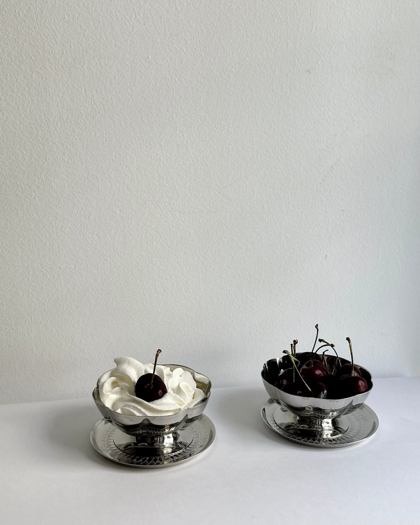 Vintage 1970s Stainless Steel 18/10 Cups and Saucers Set – Set of 2, 4, 6