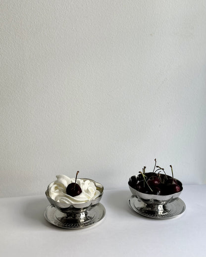 Vintage 1970s Stainless Steel 18/10 Cups and Saucers Set – Set of 2, 4, 6