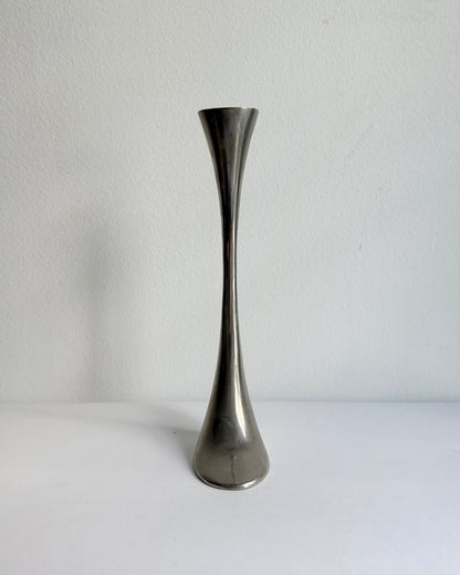 Vintage 1970s Modernist Metal Candle Holder