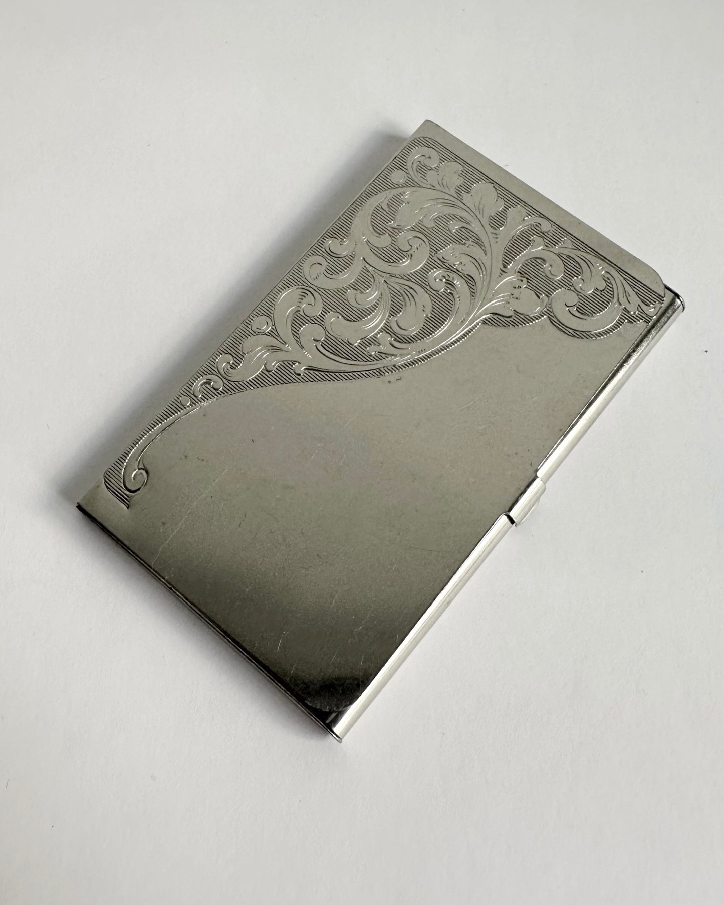 Vintage Metal Business Card Holder