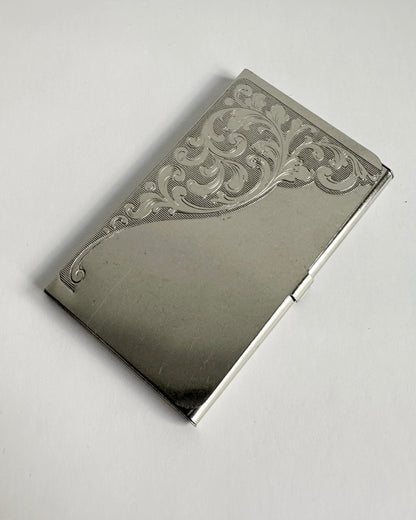 Vintage Metal Business Card Holder