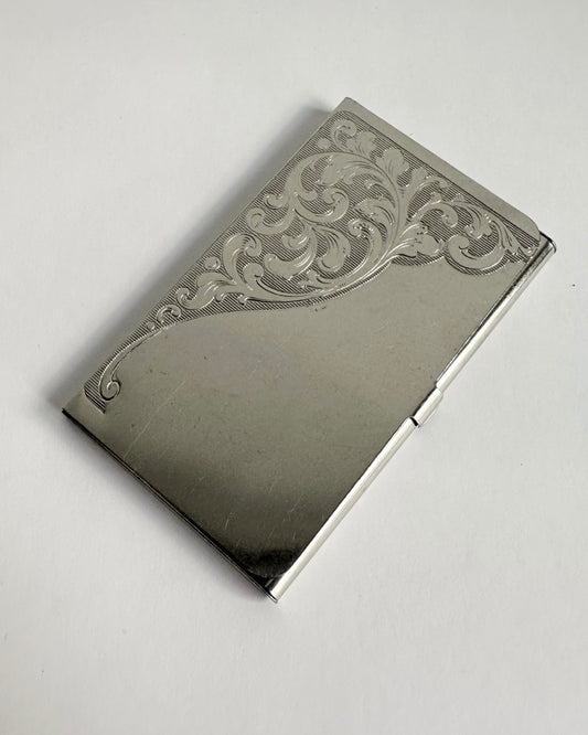 Vintage Metal Business Card Holder