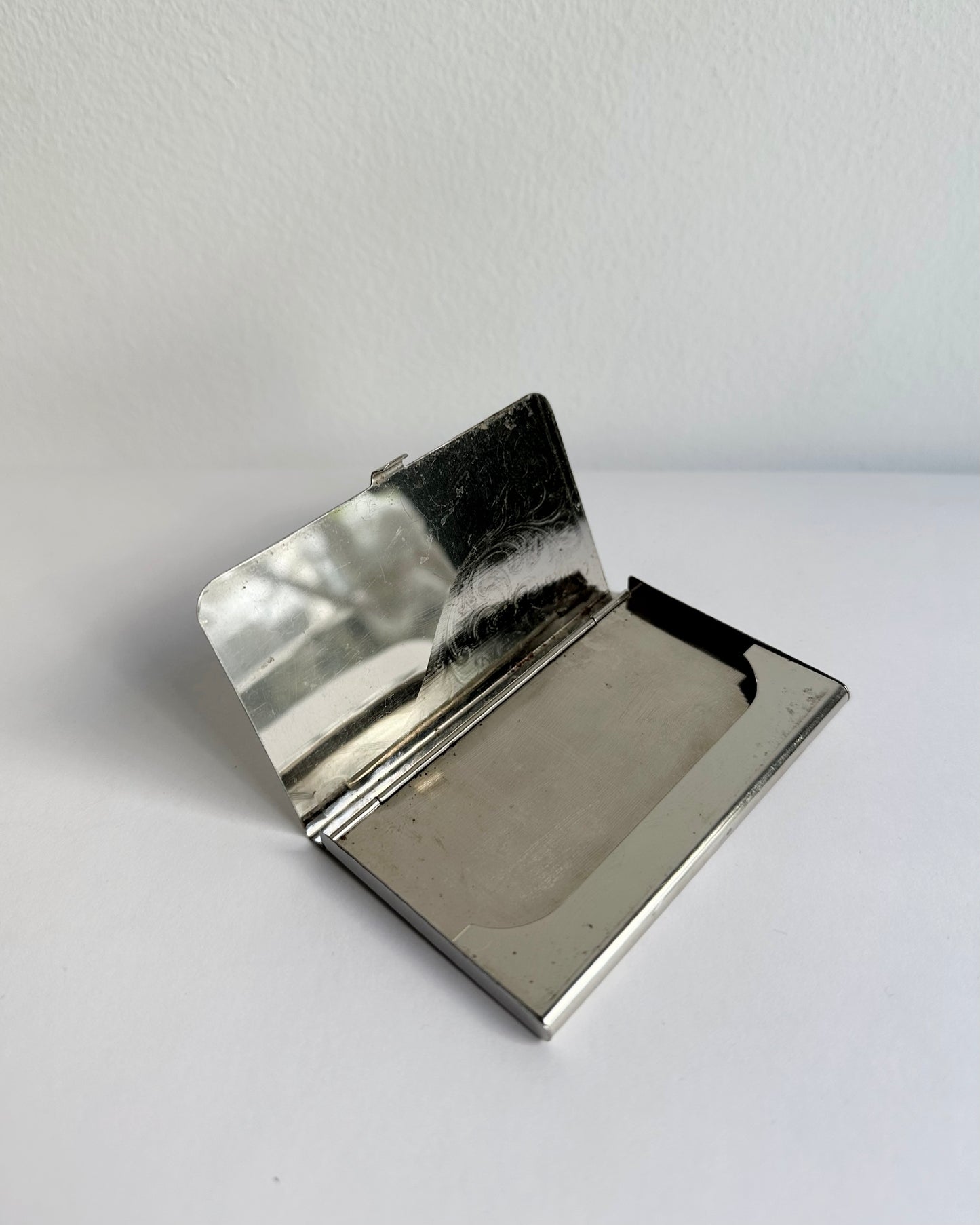 Vintage Metal Business Card Holder