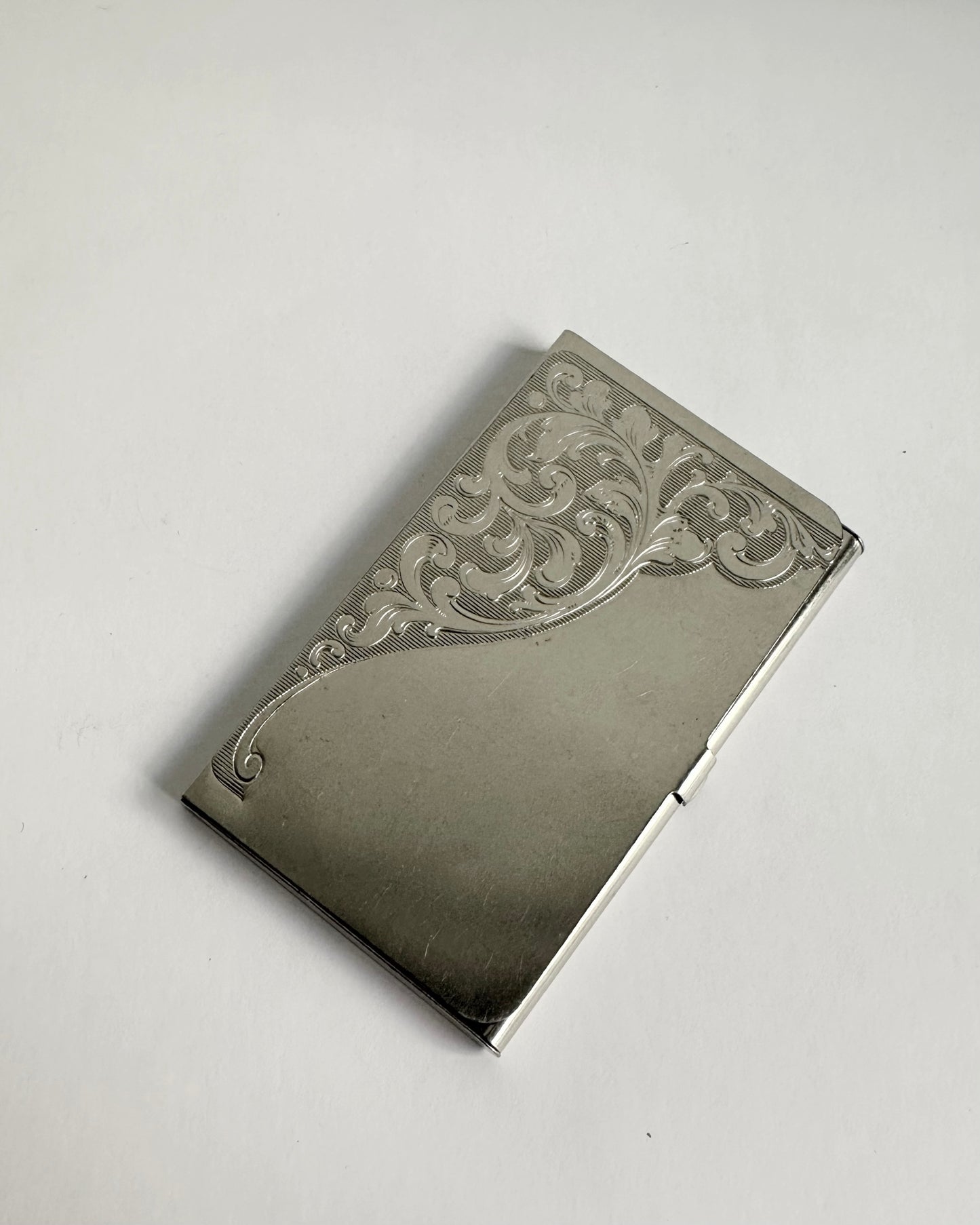 Vintage Metal Business Card Holder