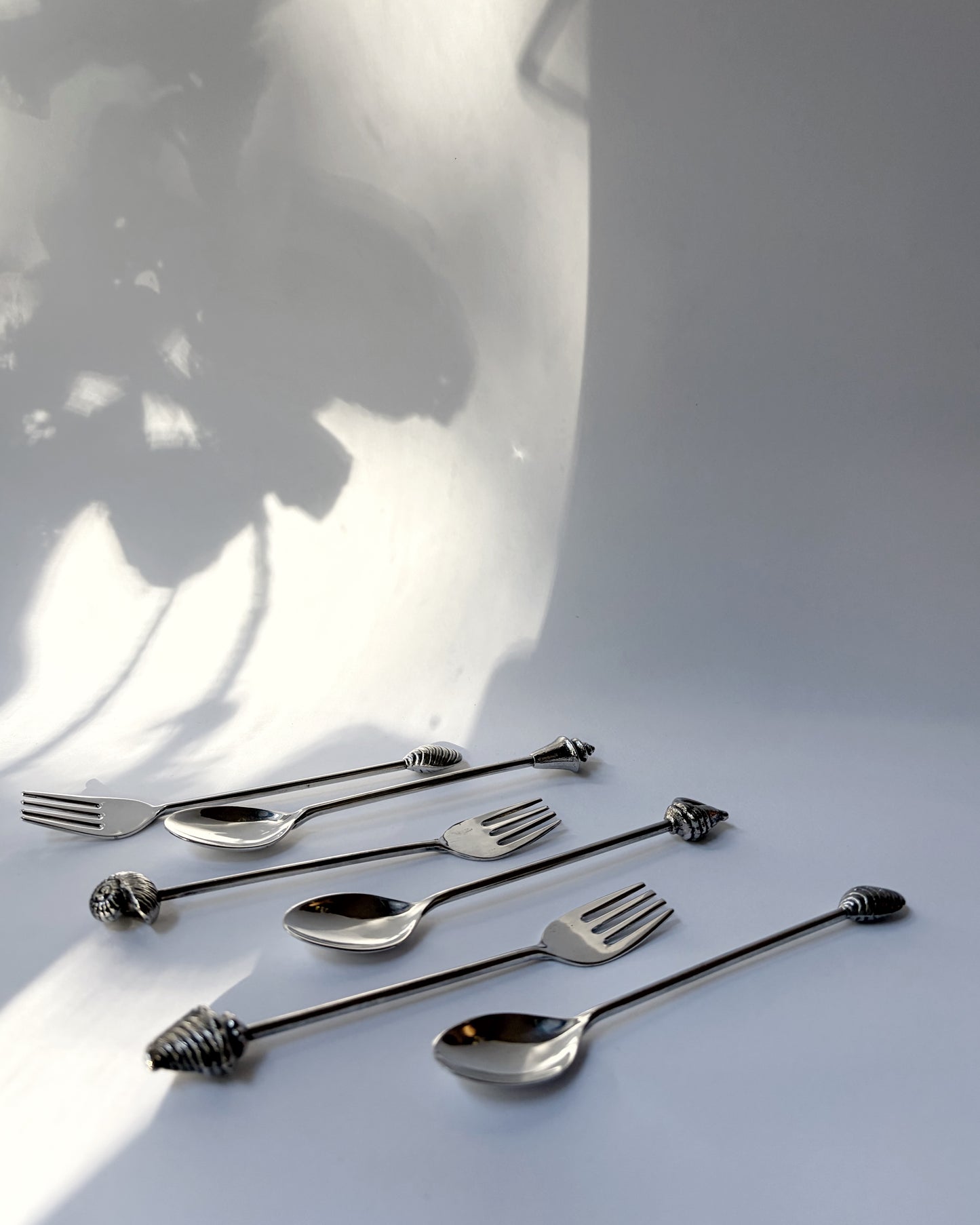 Vintage Silver Plated Shell Flatware Set