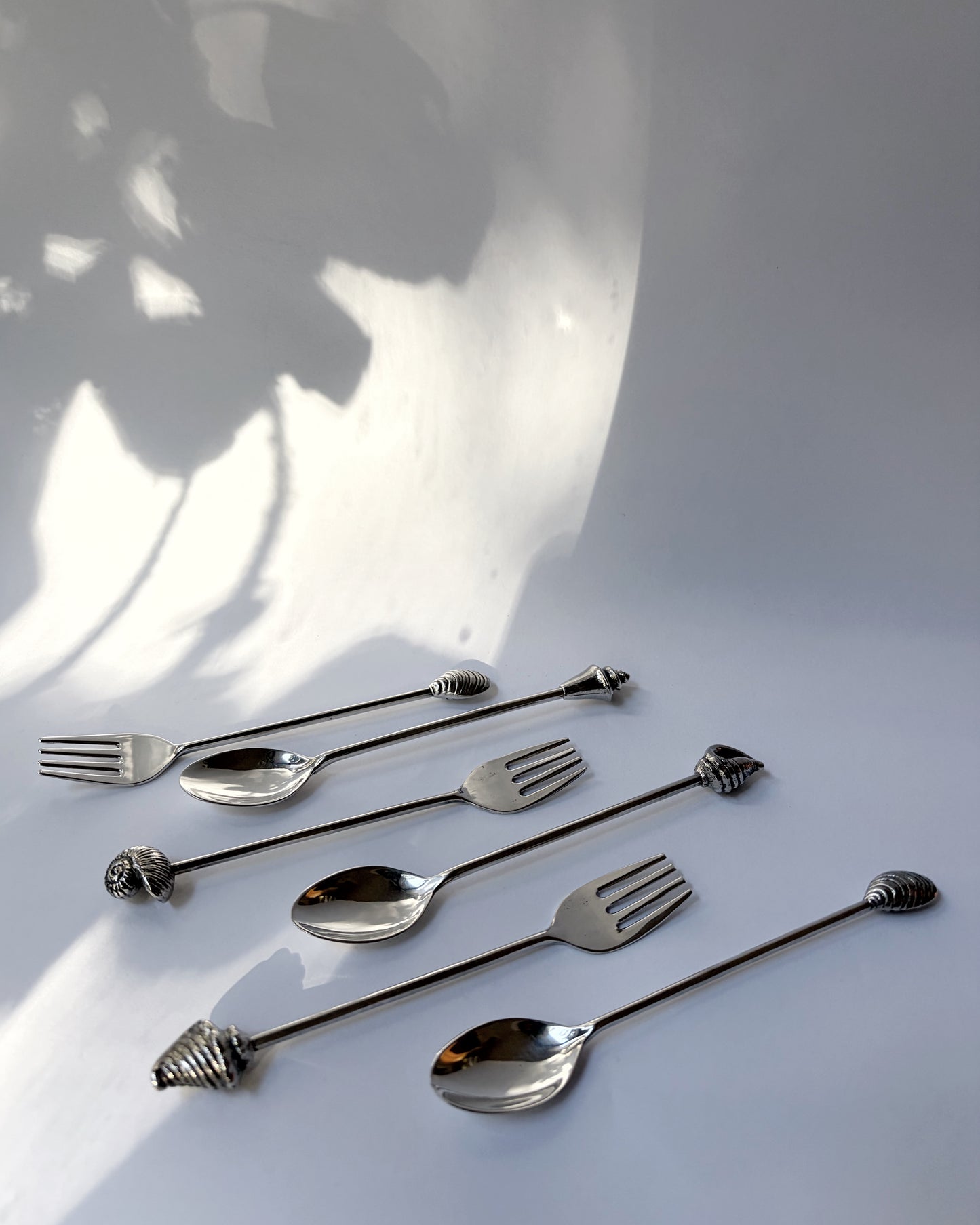 Vintage Silver Plated Shell Flatware Set