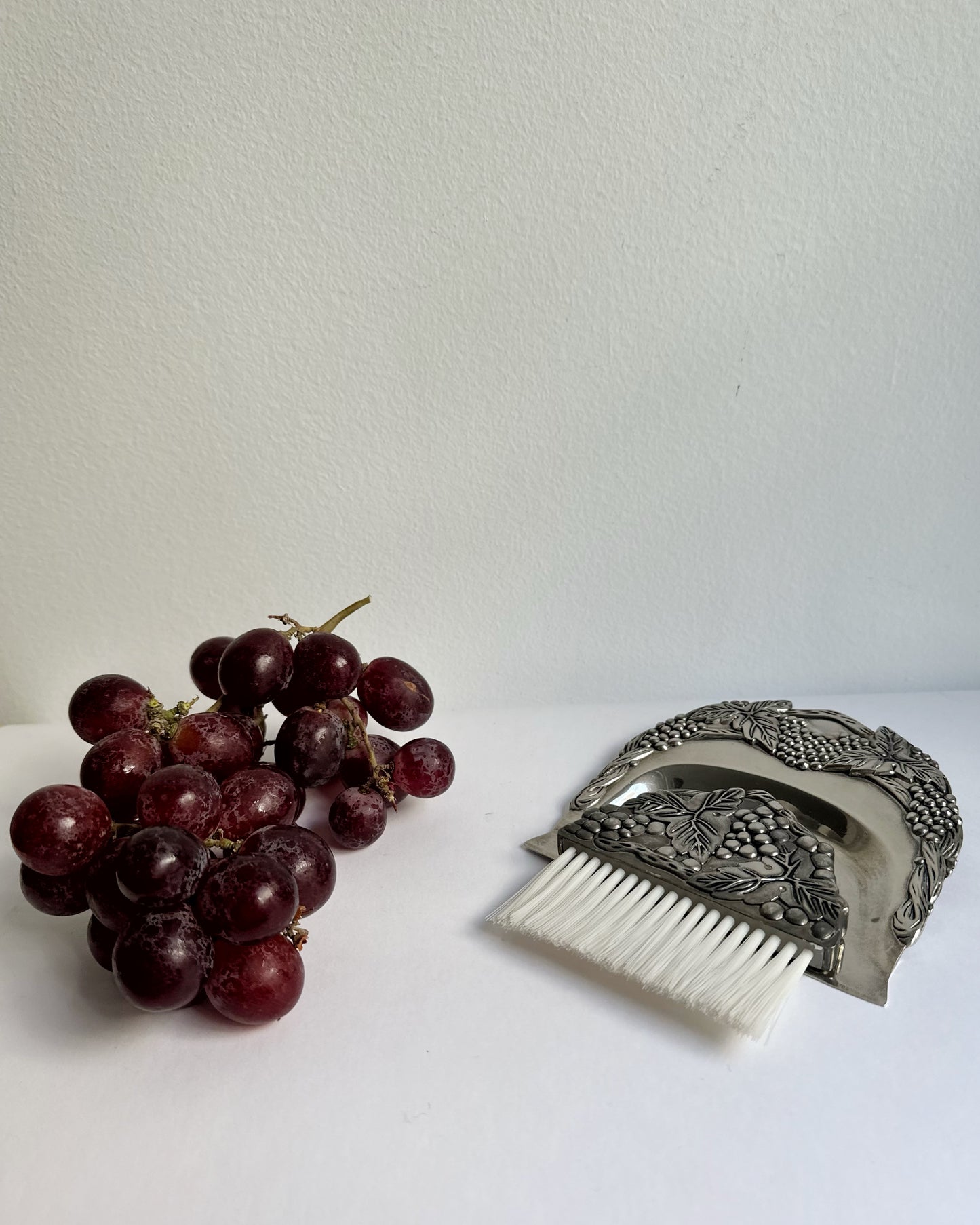 Vintage Silver Plated Silent Butler Crumb Tray & Brush