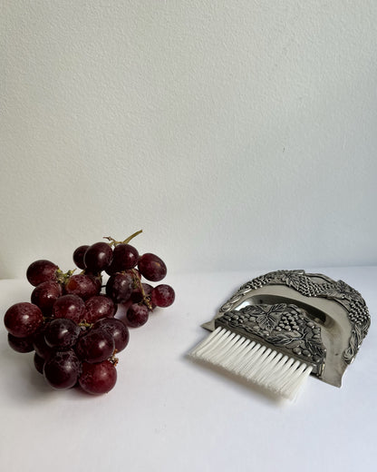Vintage Silver Plated Silent Butler Crumb Tray & Brush