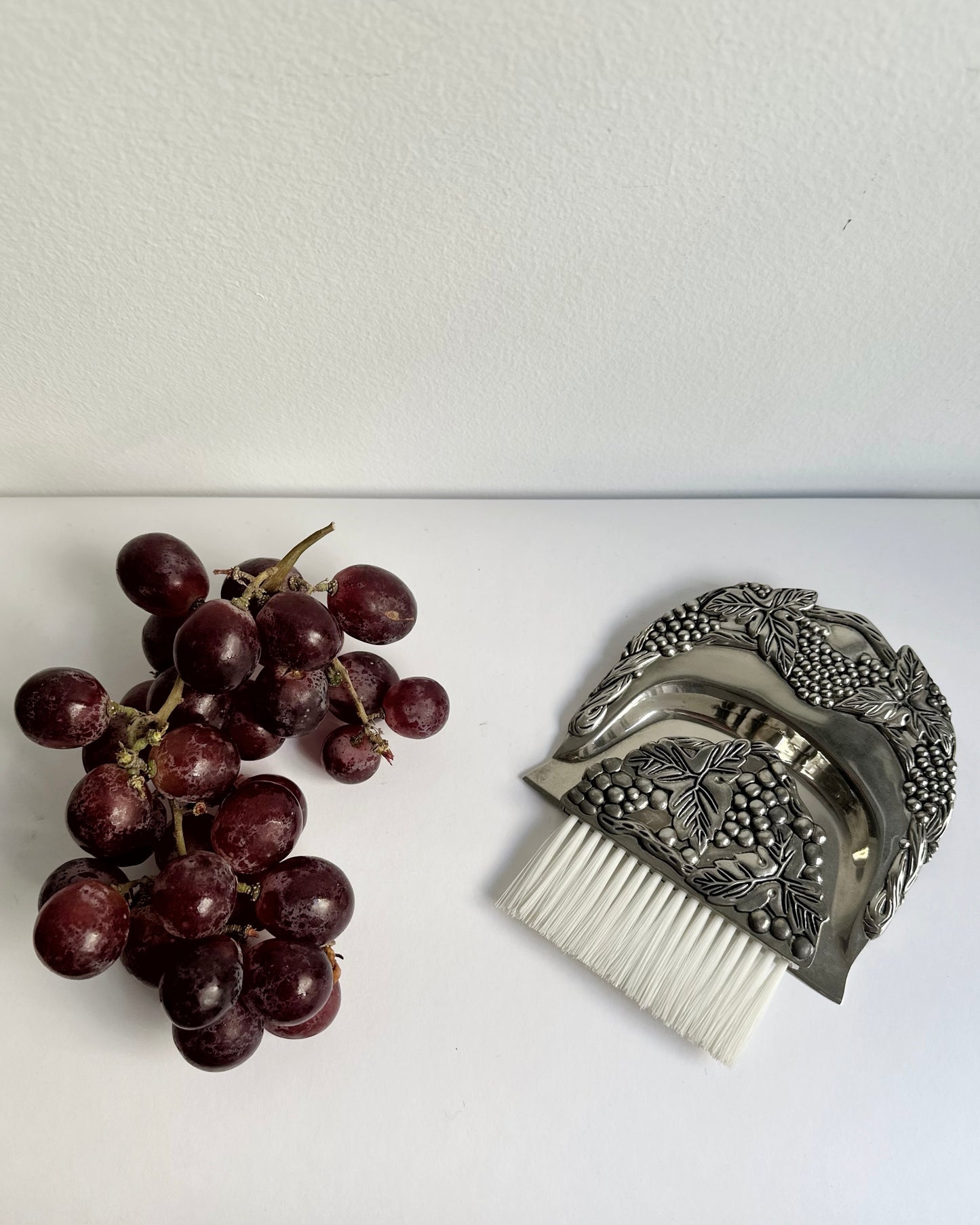 Vintage Silver Plated Silent Butler Crumb Tray & Brush