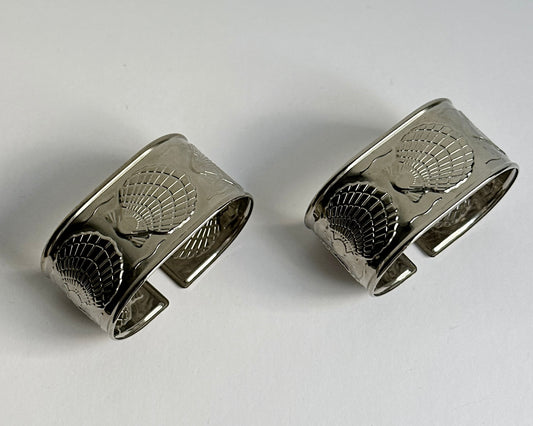 Vintage Shell Motif Napkin Rings – Set of 5