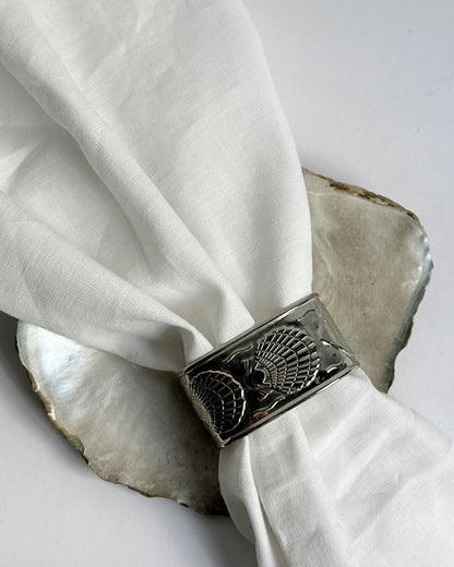 Vintage Shell Motif Napkin Rings – Set of 5