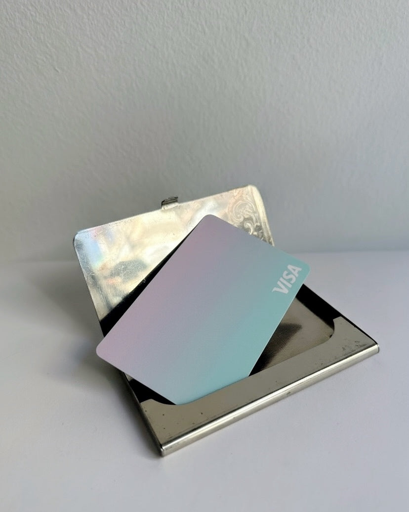 Vintage Metal Business Card Holder