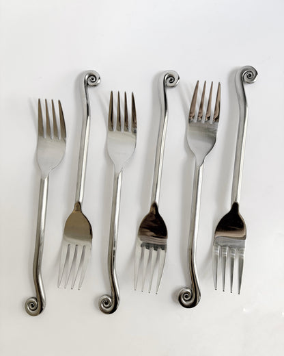 Vintage 1970s INOX Stainless Steel Flatware Set – 12 Piece