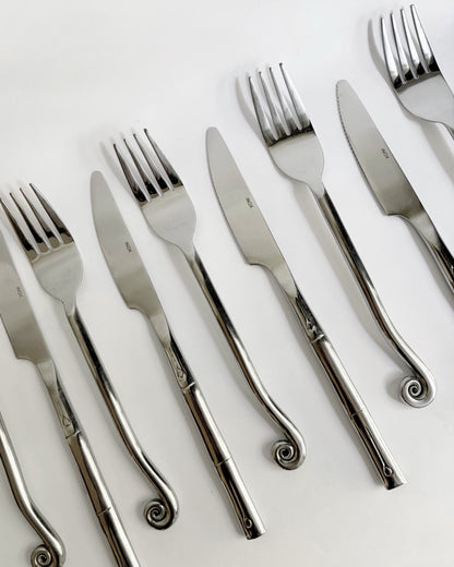 Vintage 1970s INOX Stainless Steel Flatware Set – 12 Piece